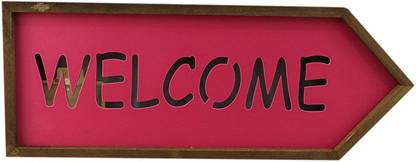 AVMART Wooden Welcome Name Plate
