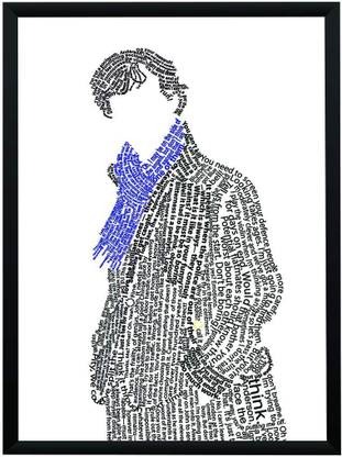 Sherlock Typography Poster A4 Frame Paper Print