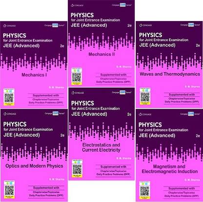 Cengage Physics For JEE ( ADVANCE ) Set Of 6 Books ( Mechanics-Vol- 1 & 2, Optics & Modern Physics, Waves & Thermodynamics, Electrostatics & Current Electricity, Magnetism & Electromagnetics Induction ) Auther B.M. SHARMA ( English Paper Back )