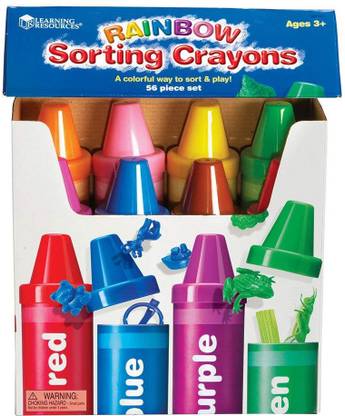LEARNING RESOURCES Rainbow Sorting Crayons, Various Colors, 56 Pieces