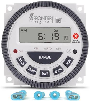 Euro Controls Frontier TM619H-2 30 Amps High Quality Digital Programmable Timer 4 pin - 18 Programs - replaceable battery Programmable Electronic Timer Switch