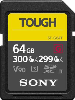 SONY SF-G64T/T1 SF-G 64 GB SD Card UHS Class 3 300 MB/s  Memory Card Compatible with Camera