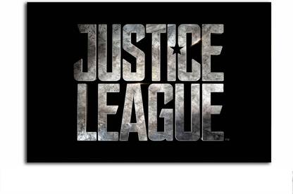 Hollywood Movie Poster - Justice League - Logo - Large Size Poster - HD Quality - 36 inches x 24 inches (92 cms x 61 cms) Fine Art Print