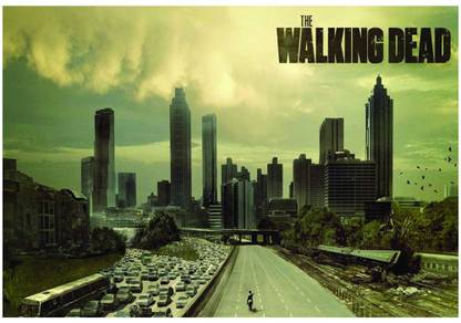The Walking Dead TV Series Empty City Poster A4 Paper Print