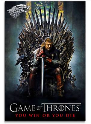 Game Of Thrones Poster - Eddard Stark - Season 7 - Large Size Poster - HD Quality - - 36 inches x 24 inches (92 cms x 61 cms) Fine Art Print