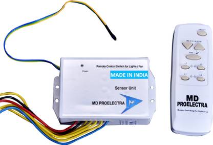 MD Proelectra Remote Control 4 Light + 1 Fan Smart Switch