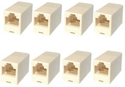 CAPSLOCK RJ45 8P8C CAT5, CAT5E, CAT6 Female to Female (LAN) Network Cable Coupler/Adapter/Connector,8 Pcs LAN CABLE CONNECTOR Wire Connector