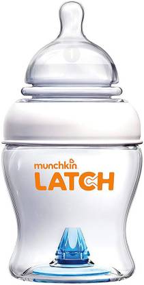 MUNCHKIN Latch Anti-Colic Baby Bottle with Ultra Flexible Breast-like Nipple Medium Flow Nipple