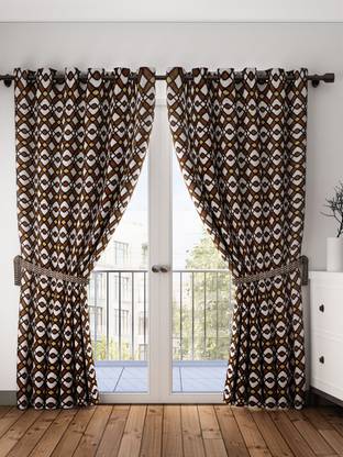Bombay Dyeing 214 cm (7 ft) Door Polyester Room Darkening Curtain (Pack Of 2)