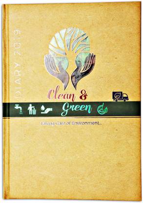 Today's 'GO GREEN' Theme New Year Diary '2019' A5 Diary Single Ruled 320 Pages