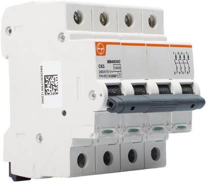LARSEN AND TOUBRO Isolator 4P 100A (switch-disconnector) (Cat No. BF410000) EXORA MCB