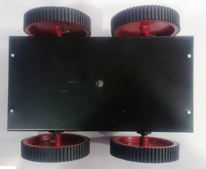 INVENTO 4 Wheel Robotic Platform 4x4 Wheel Drive DIY with DC gear motor, Chasis, Wheels Automotive Electronic Hobby Kit