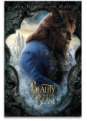 Hollywood Movie Wall Poster - Beauty and the Beast - Large Size Poster - HD Quality - 36 inches x 24 inches (92 cms x 61 cms) Fine Art Print