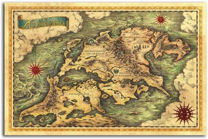 Game Of Throne Wall Poster - The Map of Thrones - Large Size Poster - HD Quality - 36 inches x 24 inches (92 cms x 61 cms) Fine Art Print