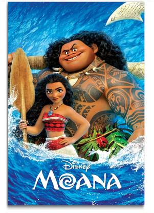 Hollywood Movie Wall Poster - Moana - Large Size Poster - HD Quality - 36 inches x 24 inches (92 cms x 61 cms) Fine Art Print
