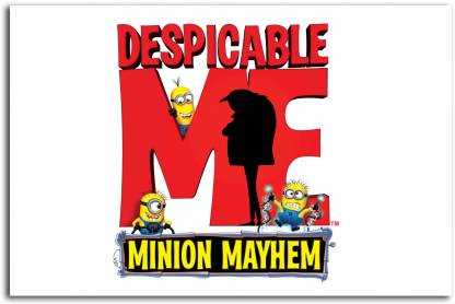 Minions Wall Poster - Despicable Me - Large Size Poster - HD Quality - 36 inches x 24 inches (92 cms x 61 cms) Fine Art Print