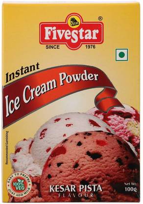 5 Star Mix Kesar Pista Ice-Cream Mix 100g each Pack of 4 400 g