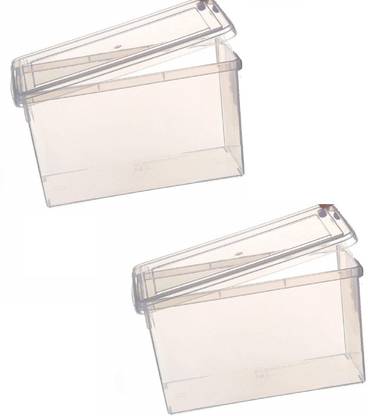 Gadget Bucket Plastic Fridge Organizer Kitchen Refrigerator Freezer Food Storage Basket - Set of 2 Pieces Storage Basket