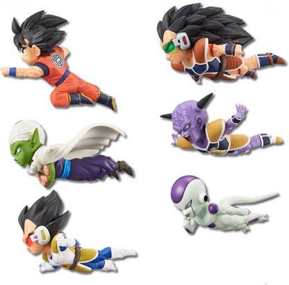 imodish DBZ Dragon Ball Z Flying Series Set Of 6 Pcs. Son Goku Gohan Frieza Raditz Piccolo Vegeta Captain Ginyu Force PVC Figures Collectible Model