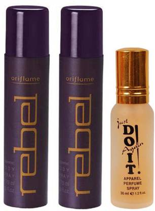 Oriflame Sweden two Rebel Deodorant Spray - For Men (75 ml) with one do it perfume 30 ml
