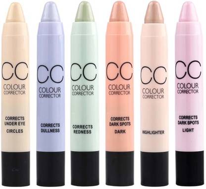 FIRSTZON SET OF CONCEALER STICKS FOR FACE COLOR CORRECTION SET OF 6 Concealer