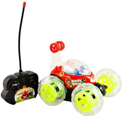 TOYBIN Rechargeable Remote Control Stunt Car with 360 Degrees Rotation ANGRY BIRDS WITH LED LIGHTS