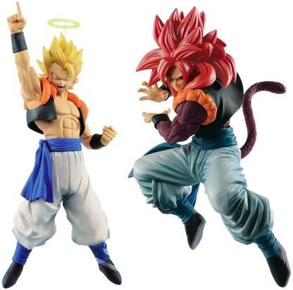 Toy Mela Dragon Ball Z DBZ Set Of 2 Pcs. Super Saiyan Gogeta 1 And Super Saiyan 4 Gogeta Action Figure