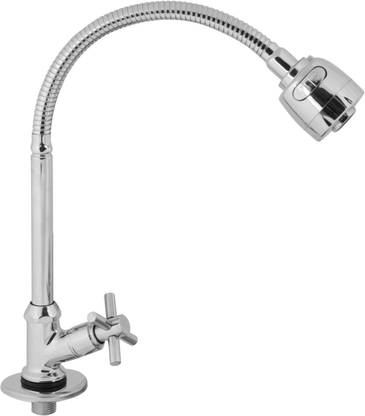 AAI 360° Rotating 2 Function Kitchen Sink Basin Tap with Multi Spray Patterns, Silver (Floor Mount) ROYAL Nozzle Cock Faucet