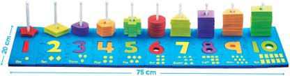 Imagimake Junior Abacus Skill Building Activity Set (2 Years +) To Help Learn Shapes, Numbers, Counting, Speech And Language, 8 mm & 10 mm Foam (Multicolor)