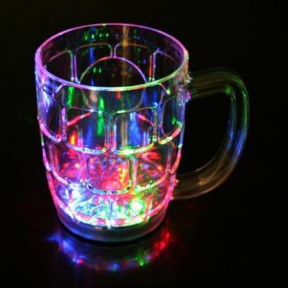 nvcollections 3D LED Magic & Cup with Cool stylish colorful design 300ml Plastic Beer Mug
