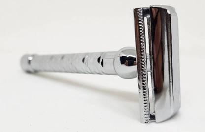 Bueno Long Handle Heavyweight Butterfly Open Double Edge Safety Razor For Men And Boys, Shaving Razor For Salon, Easy To Handle, Pack Of 1, Men