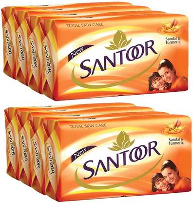 Santoor Soap Sandal and Turmeric 125g x 8
