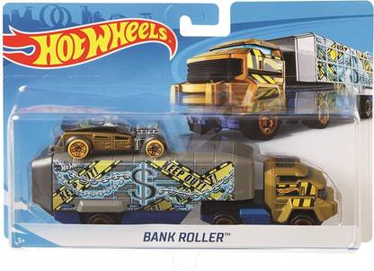 HOT WHEELS 2018 Bank Roller Truck with 1:64 Car