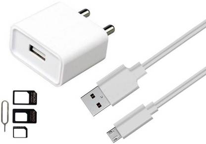 StuffHoods Wall Charger Accessory Combo for Acer Iconia Talk S Acer Liquid Z6 Plus Acer Liquid Z6 Acer Iconia Tab 10 A3-A40 Acer Liquid X2 Acer Liquid Jade 2 Acer Liquid Zest Plus Acer Liquid Zest Acer Predator 8 Charger Original Adapter Like Mobile Charger | Power Adapter | Wall Charger | Fast Charger | Android Smartphone Charger | Battery Charger | Hi Speed Travel Charger With 1 Meter Micro USB Cable Charging Cable Data Cable And SIM Adapter