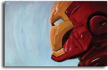 PIXELARTZ Canvas Painting - Iron Man (12 X 8) - Without Frame Digital Reprint 8 inch x 12 inch Painting