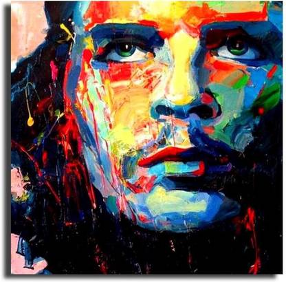 PIXELARTZ Canvas Painting - Che Guevara - Abstract Potrait (23 X 23) - Without Frame Digital Reprint 23 inch x 23 inch Painting