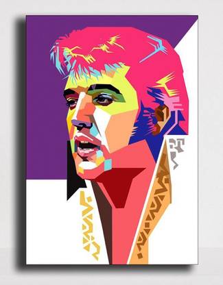 PIXELARTZ Canvas Painting - Elvis Presley - Potrait - Music legend (8 X 12) - Without Frame Digital Reprint 12 inch x 8 inch Painting