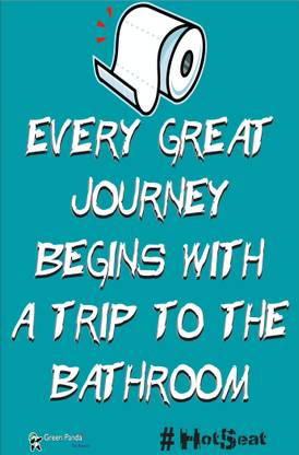 Funny Bathroom Posters Paper Print