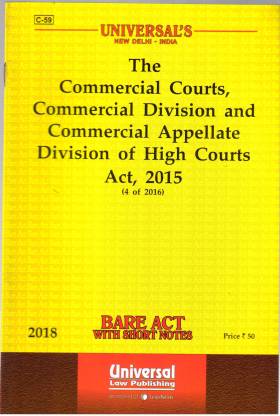 Commercial Courts, Commercial Division And Commercial Appellate Division (Bare Act)