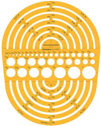 isomars Circle Radius Master Stencil