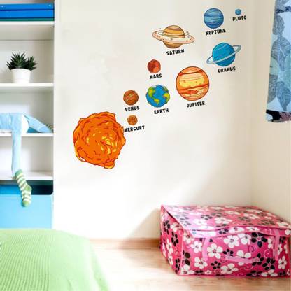 rawpockets 1 cm Planets Self Adhesive Sticker