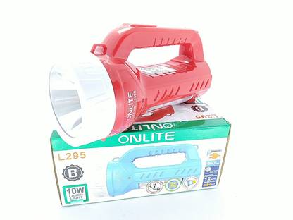 ONLITE L295 : More Brightness Fast Rechargeable 10 Watt Laser Light With 20 SMD Light Supports Solar Charging Function Torch