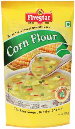 5 Star 100 gm Pouch Pack of 5 Corn Flour