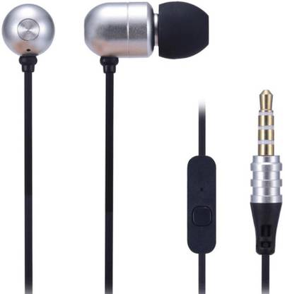 YWZ 66 Metal Earphone Super Bass Silver color Wired