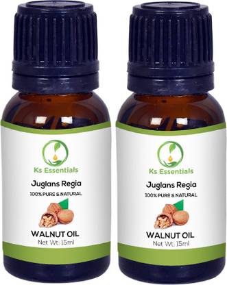 ks एसेंशियल्स 100% शुद्ध अखरोट का तेल (जुगलन रेगिया) प्राकृतिक और अनडिल्युटेड (15ml) प्रत्येक