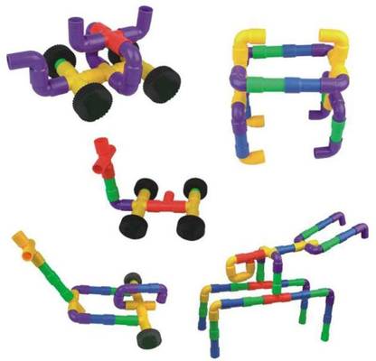 हैप्पी गिफ्टमार्ट Wheel Pipe Design Building Construction Blocks Assembly Game Puzzle Kids Infant Toy