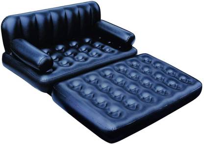 Bittu Fashion inflatablebed Sofa _03_Kids room sofa for jumping bed_PU Leatherette_PP 3 Seater Artistic Inflatable Sofa_5 In 1 Flocked Air Bed_Kids Sleeping Mattress and Tv Show time Cross Set Slipping bed_Trip Sofa_Easy Inflatable Sofa or Deflated Sofa_Airsofa_Inflatable Sofa_Airbed_5 in 1 Airsfoa_Pvc Black 3 Stear Sofa_pvc Leather Airbed Coach_Sofa Cum Bed_For Indoor Outdoor Use Easy Carry Airbed For Multi Use and Garden Use PVC (Polyvinyl Chloride) 3 Seater Inflatable Sofa