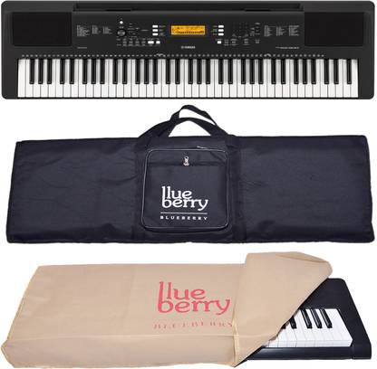 YAMAHA PSR E - 363 With Adapter and Blueberry Bag, Dust Cover Digital Portable Keyboard