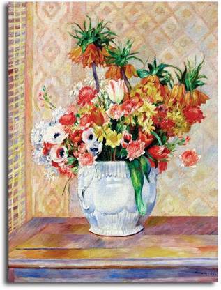 PIXELARTZ Canvas Painting - Pierre-Auguste Renoir - Still Life - Without Frame Digital Reprint 12 inch x 10 inch Painting