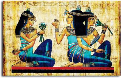 PIXELARTZ Canvas Painting - Ancient Egypt Girl Brunette - Without Frame Digital Reprint 23 inch x 35 inch Painting
